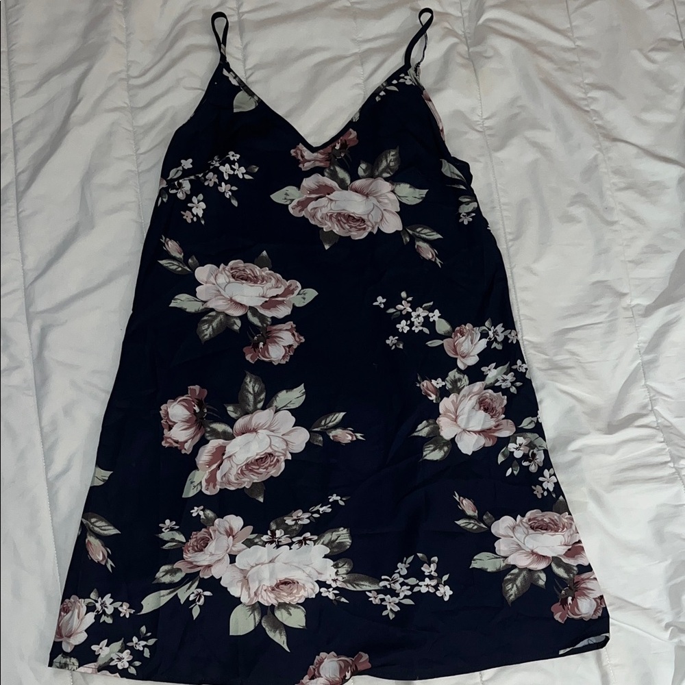 Floral Slip Dress with Spaghetti Straps